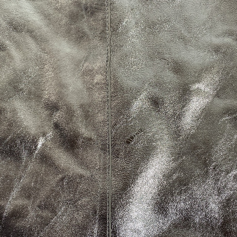 Massimo Dutti Leather skirt Never worn Silver, Leather Size L 100% Sheep Leather - Picture 15 of 16